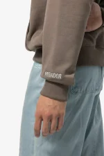 Pegador Bellair Oversized Raglan Washed Dust Brown Hoodie