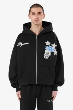 Pegador Blount Boxy Washed Black Sweat Jacket