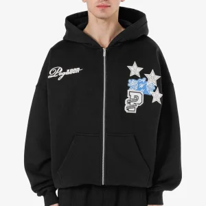 Pegador Blount Boxy Washed Black Sweat Jacket