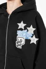 Pegador Blount Boxy Washed Black Sweat Jacket