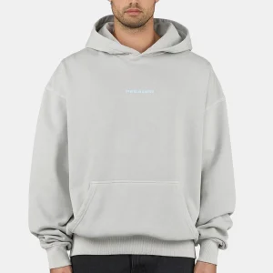 Pegador Colne Oversized Vintage Light Grey Dream Blue Hoodie