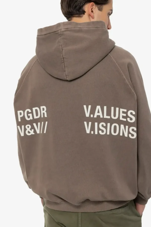 Pegador Colt Boxy Raglan Vintage Dust Brown Hoodie