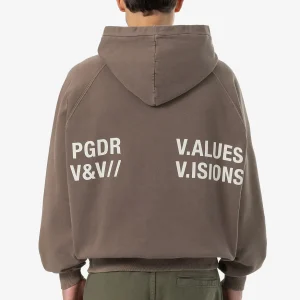 Pegador Colt Boxy Raglan Vintage Dust Brown Hoodie