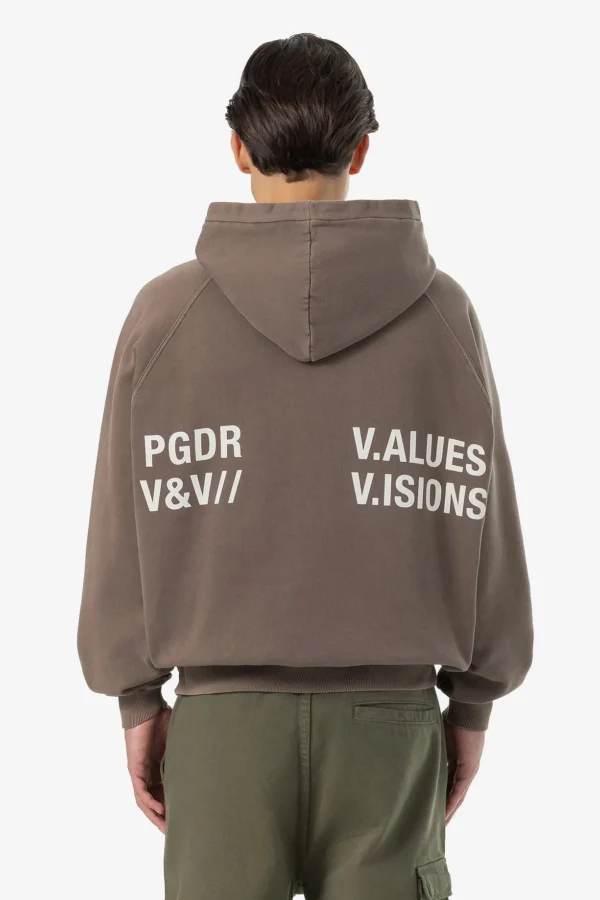 Pegador Colt Boxy Raglan Vintage Dust Brown Hoodie