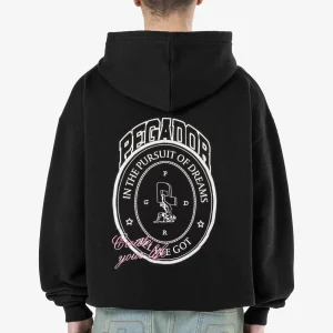 Pegador Crego Oversized Washed Black Hoodie
