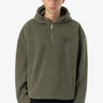 Pegador Fall Teddy Halfzip Faded Olive Hoodie