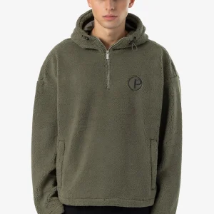 Pegador Fall Teddy Halfzip Faded Olive Hoodie