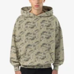 Pegador Floar Boxy Washed Mud Camouflage Hoodie
