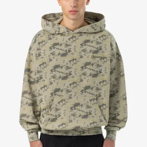 Pegador Floar Boxy Washed Mud Camouflage Hoodie