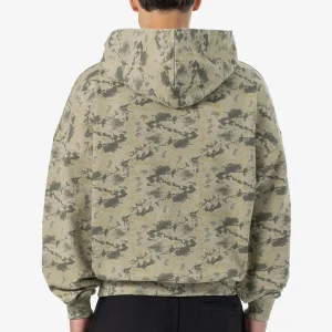 Pegador Floar Boxy Washed Mud Camouflage Hoodie