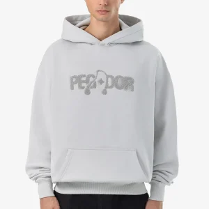 Pegador Grange Oversized Washed Clear Grey Hoodie