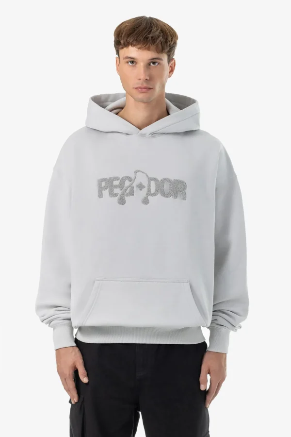 Pegador Grange Oversized Washed Clear Grey Hoodie