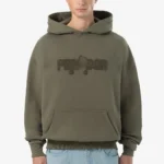 Pegador Grange Oversized Washed Faded Olive Hoodie