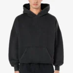 Pegador Logo Boxy Vintage Black Hoodie