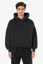 Pegador Logo Boxy Vintage Black Hoodie