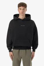 Pegador Logo Boxy Washed Black Dark Grey Gum Hoodie