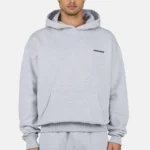 Pegador Logo Heather Grey Black Oversized Hoodie