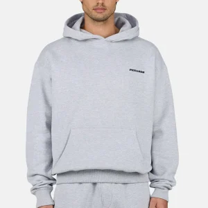 Pegador Logo Heather Grey Black Oversized Hoodie