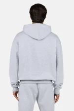 Pegador Logo Heather Grey Black Oversized Hoodie