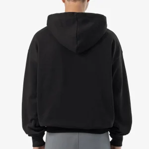 Pegador Logo Oversized Halfzip Washed Black Dark Grey Gum Hoodie