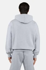 Pegador Logo Oversized Heather Grey Black Sweat Jacket