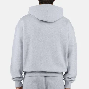 Pegador Logo Oversized Heather Grey Black Sweat Jacket