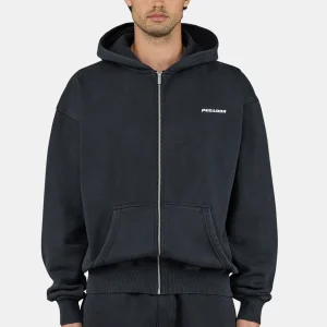 Pegador Logo Oversized Vintage Black White Sweat Jacket