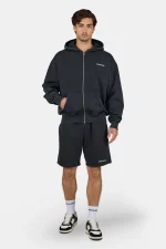 Pegador Logo Oversized Vintage Black White Sweat Jacket