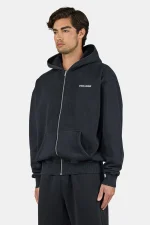 Pegador Logo Oversized Vintage Black White Sweat Jacket