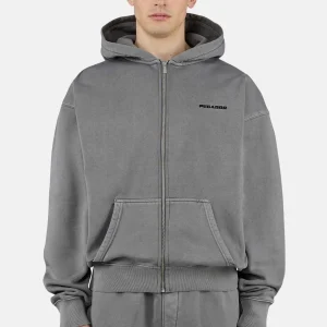 Pegador Logo Oversized Vintage Grey Sweat Jacket