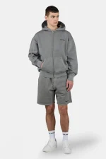 Pegador Logo Oversized Vintage Grey Sweat Jacket