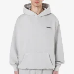 Pegador Logo Oversized Vintage Light Grey Black Hoodie