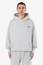 Pegador Logo Oversized Vintage Light Grey Black Hoodie