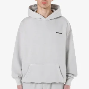 Pegador Logo Oversized Vintage Light Grey Black Hoodie