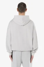 Pegador Logo Oversized Vintage Light Grey Black Sweat Jacket