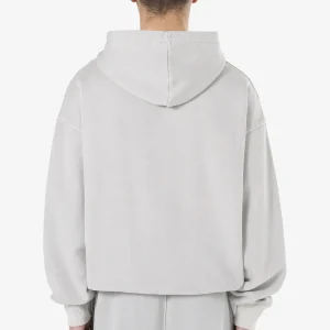 Pegador Logo Oversized Vintage Light Grey Black Sweat Jacket