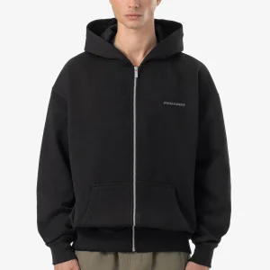 Pegador Logo Oversized Washed Black Dark Grey Gum Sweat Jacket