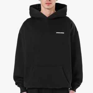 Pegador Logo Oversized Washed Black White Gum Hoodie