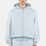 Pegador Logo Oversized Washed Dream Blue White Sweat Jacket