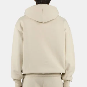 Pegador Logo Oversized Washed Light Beige White Hoodie