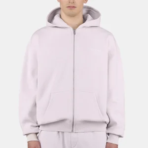 Pegador Logo Oversized Washed Light Lilac White Sweat Jacket