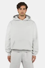 Pegador Logo Oversized Washed Pure Grey White Hoodie