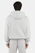 Pegador Logo Oversized Washed Pure Grey White Hoodie