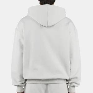Pegador Logo Oversized Washed Pure Grey White Hoodie