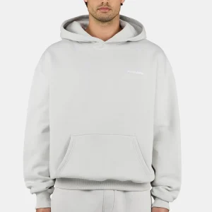 Pegador Logo Oversized Washed Pure Grey White Hoodie