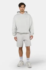Pegador Logo Oversized Washed Pure Grey White Hoodie