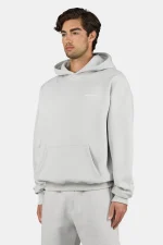 Pegador Logo Oversized Washed Pure Grey White Hoodie