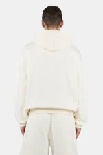 Pegador Logo Oversized Washed Unbleached White Sweat Jacket