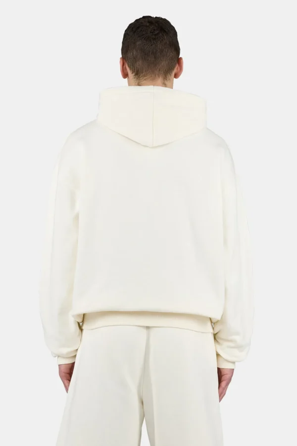 Pegador Logo Oversized Washed Unbleached White Sweat Jacket