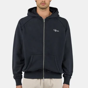 Pegador Signar Terry Raglan Vintage Black Unbleached Sweat Jacket